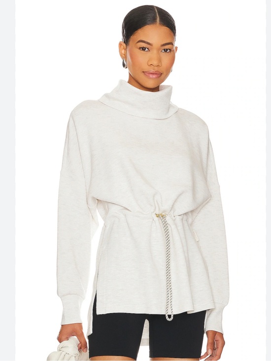 Varley Tops - Varley Cream Drawstring Turtleneck Sweater